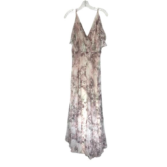 Jenny Yoo Lilac Blush Pink Romantic Whimsical Floral Formal Maxi Dress Size 6 - Picture 1 of 15